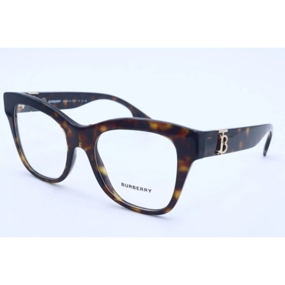 New Burberry B 2388 3002 Tortoise/Gold Cat Eye Eyeglasses Clear Lenses 50mm
